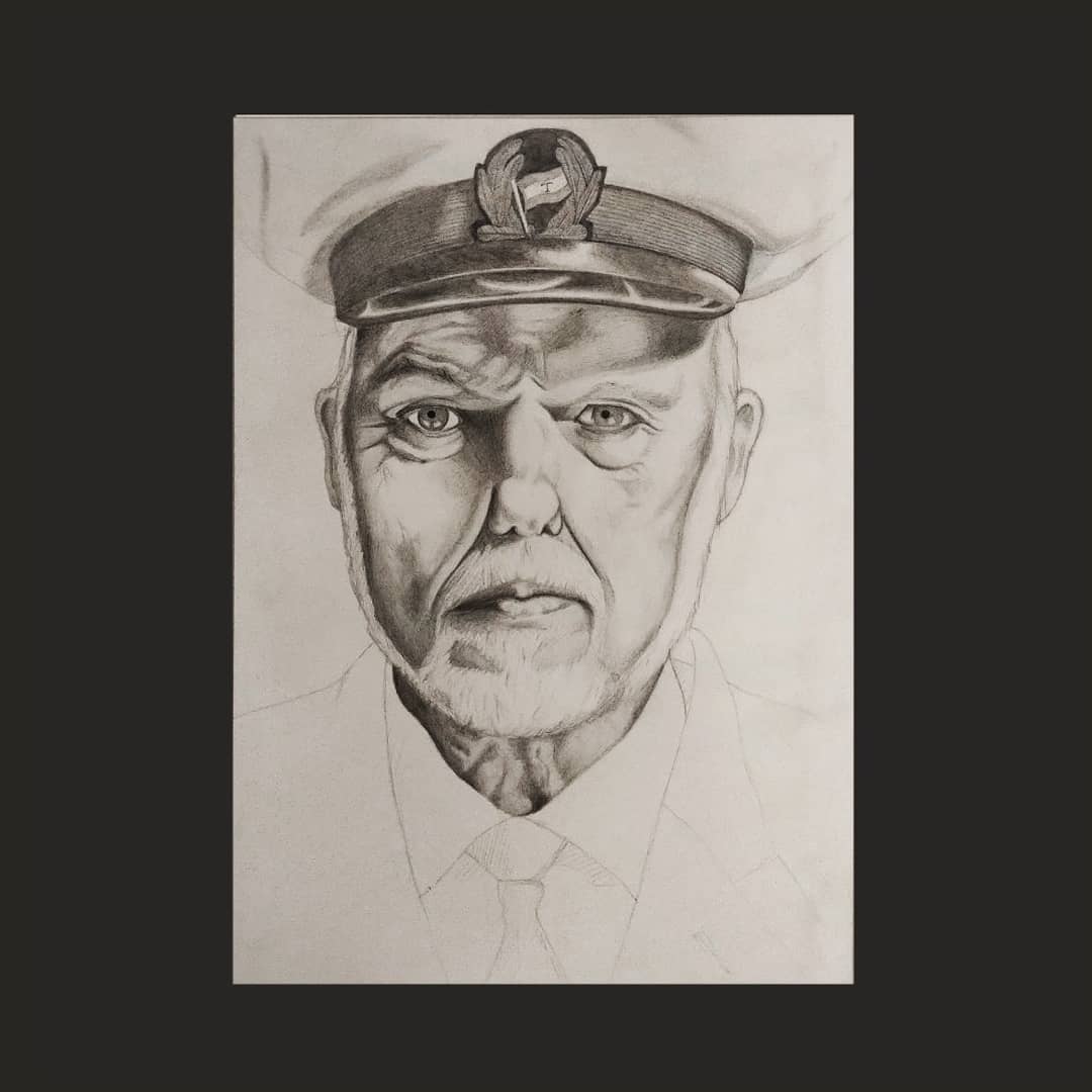 Bleistift-Portrait – Bleistift auf Papier, 2021